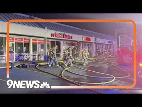 Strip mall fire leaves stores without power