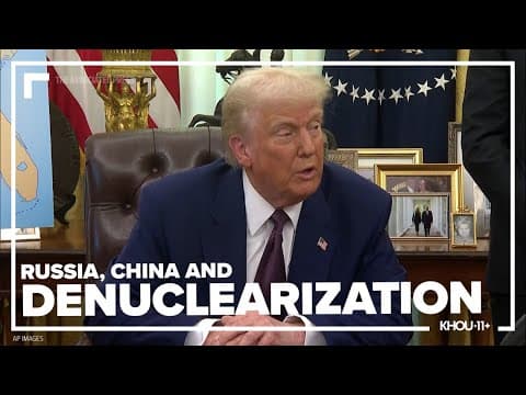 Trump forsees talks with Russia and China on denuclearization