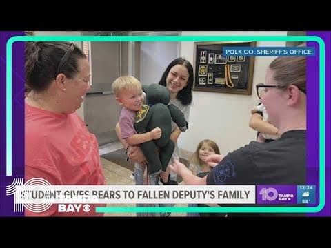 Local student gives bears to families of fallen deputies