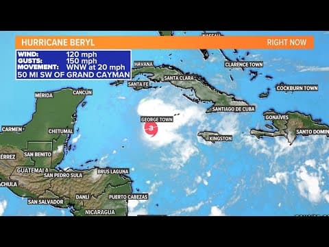 Hurricane Beryl tracker: Storm roars toward Mexico after leaving destruction in eastern Caribbean