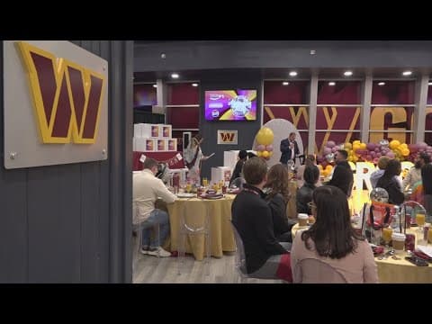 Washington Commanders host a baby shower at Northwest Stadium for military moms
