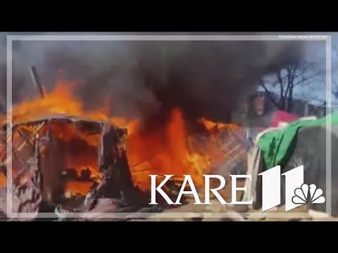 2 injured in south Minneapolis encampment fire