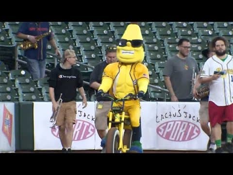 Savannah Bananas playing at Minute Maid against Party Animals and former North Shore star