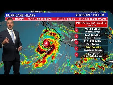 Tropical update 8/18: Hurricane Hilary a Cat 4, tracking 4 Atlantic waves