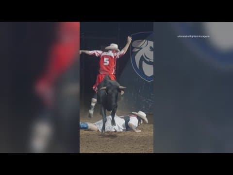 Texas rapper takes on bull at Fort Worth Rodeo