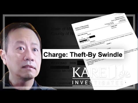 KARE 11 Investigates: Man in scheme exposed by KARE charged with Theft-By Swindle