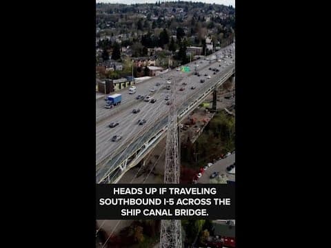 Six weekends of lane reductions over the Ship Canal Bridge