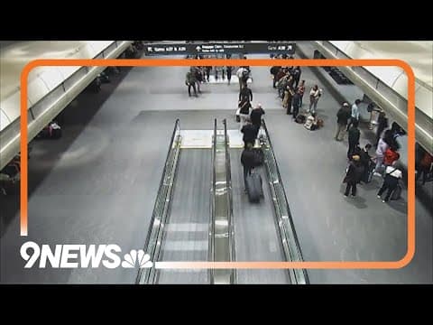 Company denies liability after pilot's foot 'swallowed' in moving walkway at Denver airport