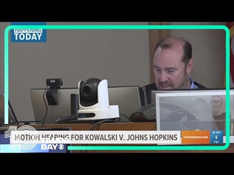 Motion hearing for Kowalski v Johns Hopkins