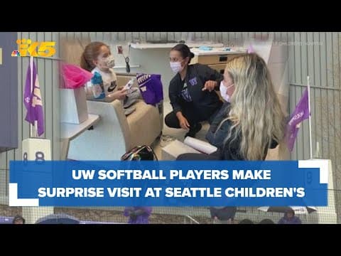 'I can and I will': UW softball players visit Seattle Children's Hospital for special surprise