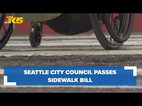 Seattle City Council passes sidewalk improvement bill