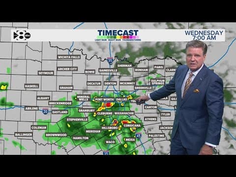 DFW Weather: Rain is back in the forecast Wednesday morning