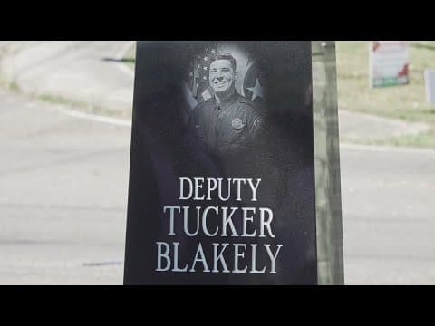 Memorial for fallen deputy, Tucker Blakely, unveiled at Powell High School