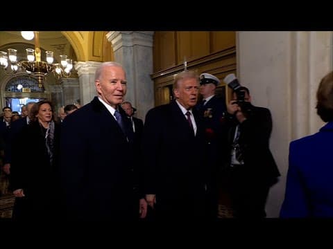 President-elect Trump, President Biden arrive at Capitol for inauguration