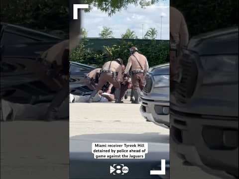 Miami receiver Tyreek Hill detained by police ahead of game against the Jaguars