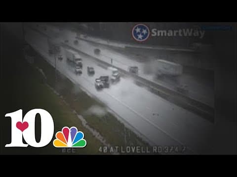 TDOT using pumps to move water off a spot of I-40 during rain while working on long-term solution