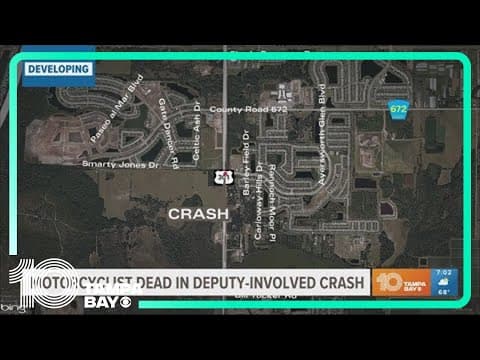 Motorcyclist killed in crash involving deputy