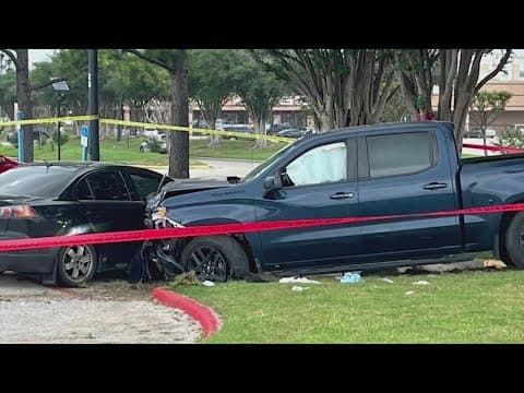 HCSO: Man shot during road rage incident crashes into several parked cars along 1960 near I-45