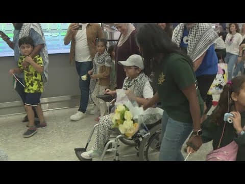 10-year-old girl who lost a leg in Gaza arrives in the US to receive medical care