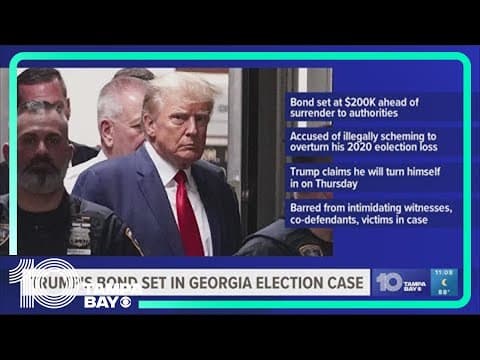Trump says he will surrender Thursday on Georgia charges