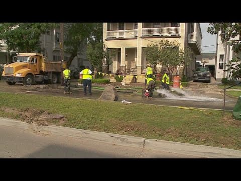 Massive water main break after car crashes into hydrant overnight