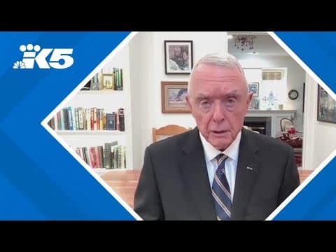 Retired Army Gen. Barry McCaffrey reacts to Iranian missile attack