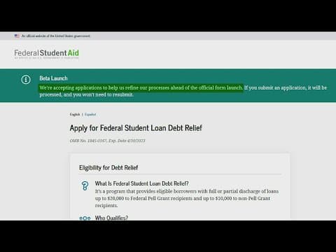 Student loan forgiveness application now open