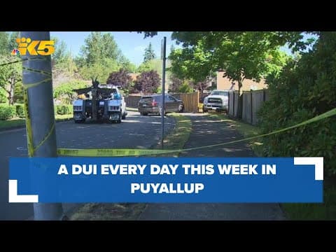 Puyallup police say they have seen a DUI every day this week