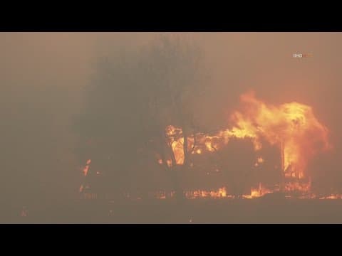Massive wildfire burning near Los Angeles