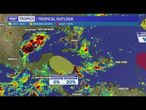 Sunday night tropical update: Areas to watch