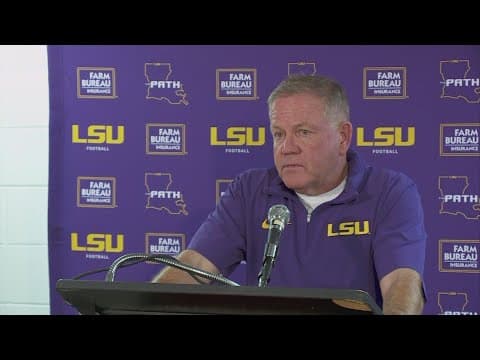 LSU coach Brian Kelly on Jayden Daniel's possible concussion