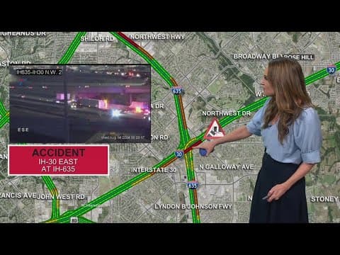 DFW Traffic: Stalled car, accident slows down traffic