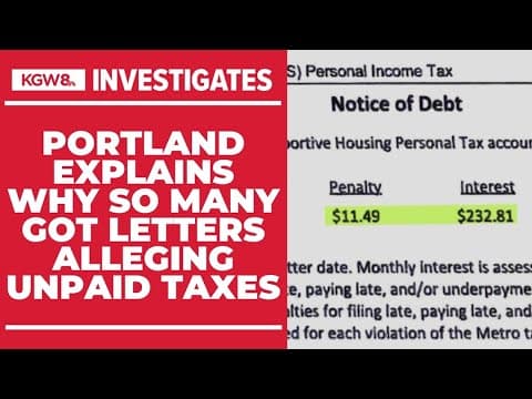 'We have room to improve': Portland explains confusing demand letters mailed out to high-earning tax