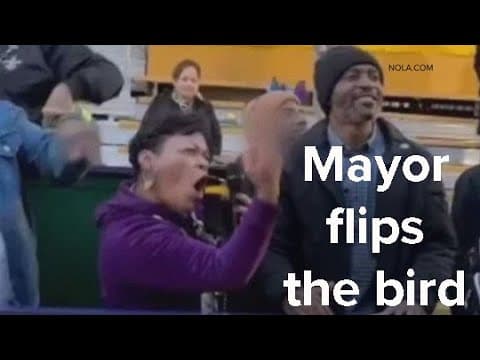 New Orleans Mayor Cantrell on obscene gesture: "I was flipped the bird" and responded