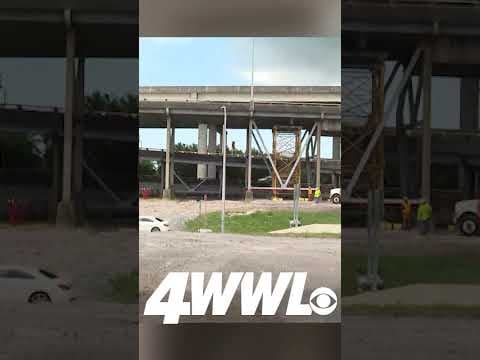 That stuck garbage truck is finally gone. Crews removed it from the I-10 ramp  in New Orleans