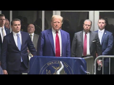 Former President Trump appears in New York court for hush money case