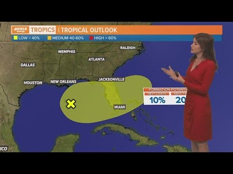 Wednesday tropical update: Low pressure in Gulf may send scattered rain Thursday