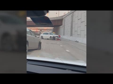 Woman hit by her own car on highway shares her experience during chaotic scene