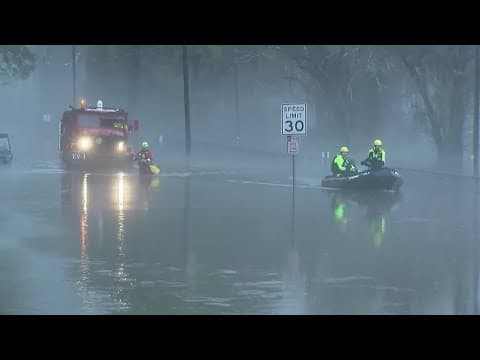 Montgomery County residents evacuated from neighborhoods due to impassable roads