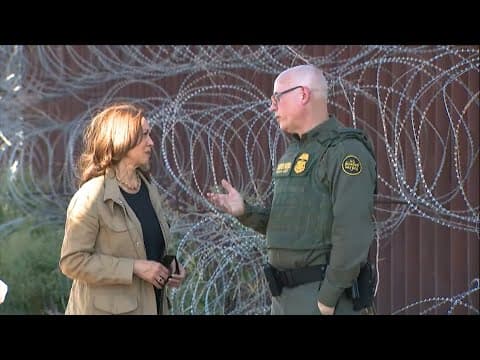 VIDEO: Kamala Harris makes visit to U.S.-Mexico border