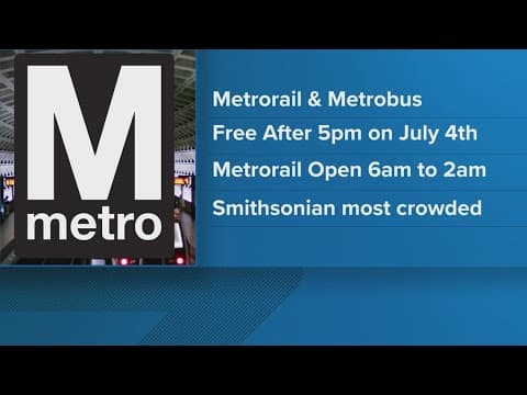 Celebrate a fare-free 4th of July with Metro