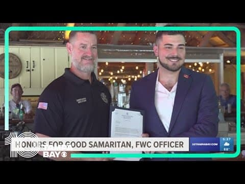 Good Samaritans recognized for saving man who drove his car into waterway