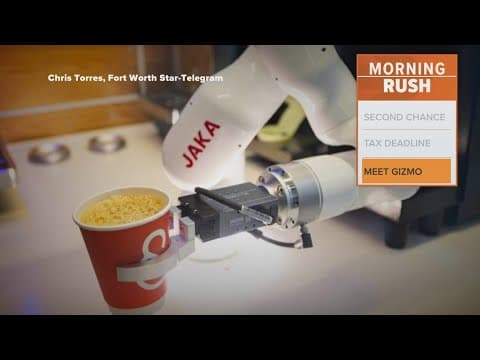 A new robotic barista will start work tomorrow at DFW Airport