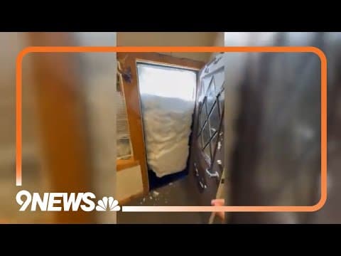 Wind drift causes snow to pile up at California ski resort