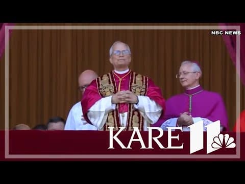 Pope Leo XIV makes his first public appearance