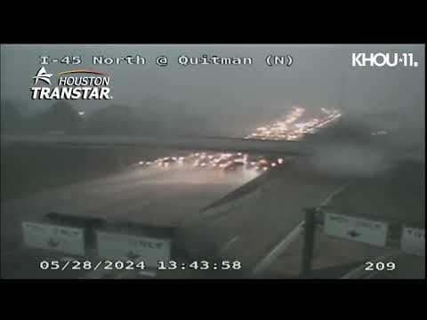 Houston storm: Conditions had traffic at standstill on I-45 at Quitman