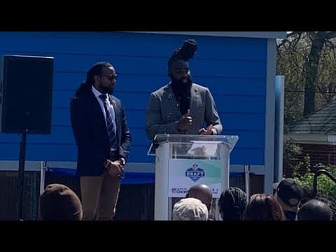 Saints LB Demario Davis in attendance at the NFL Inspire Change and S.H.I.E.L.D. 1 event in Detroit