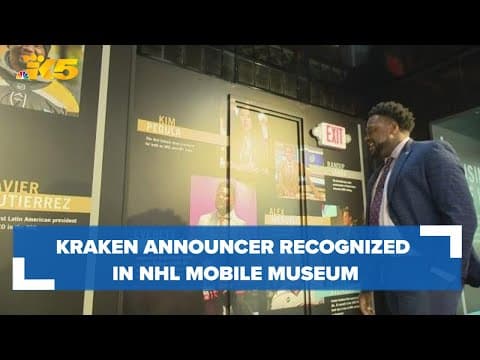 Trailblazing Kraken announcer recognized in NHL mobile museum