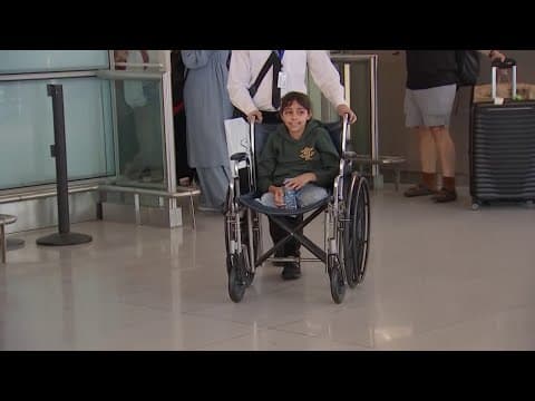 Children evacuated from Gaza arrive in Boston for medical treatment