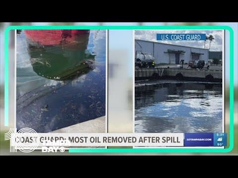 Coast Guard say most oil removed after spill at SeaPort Manatee